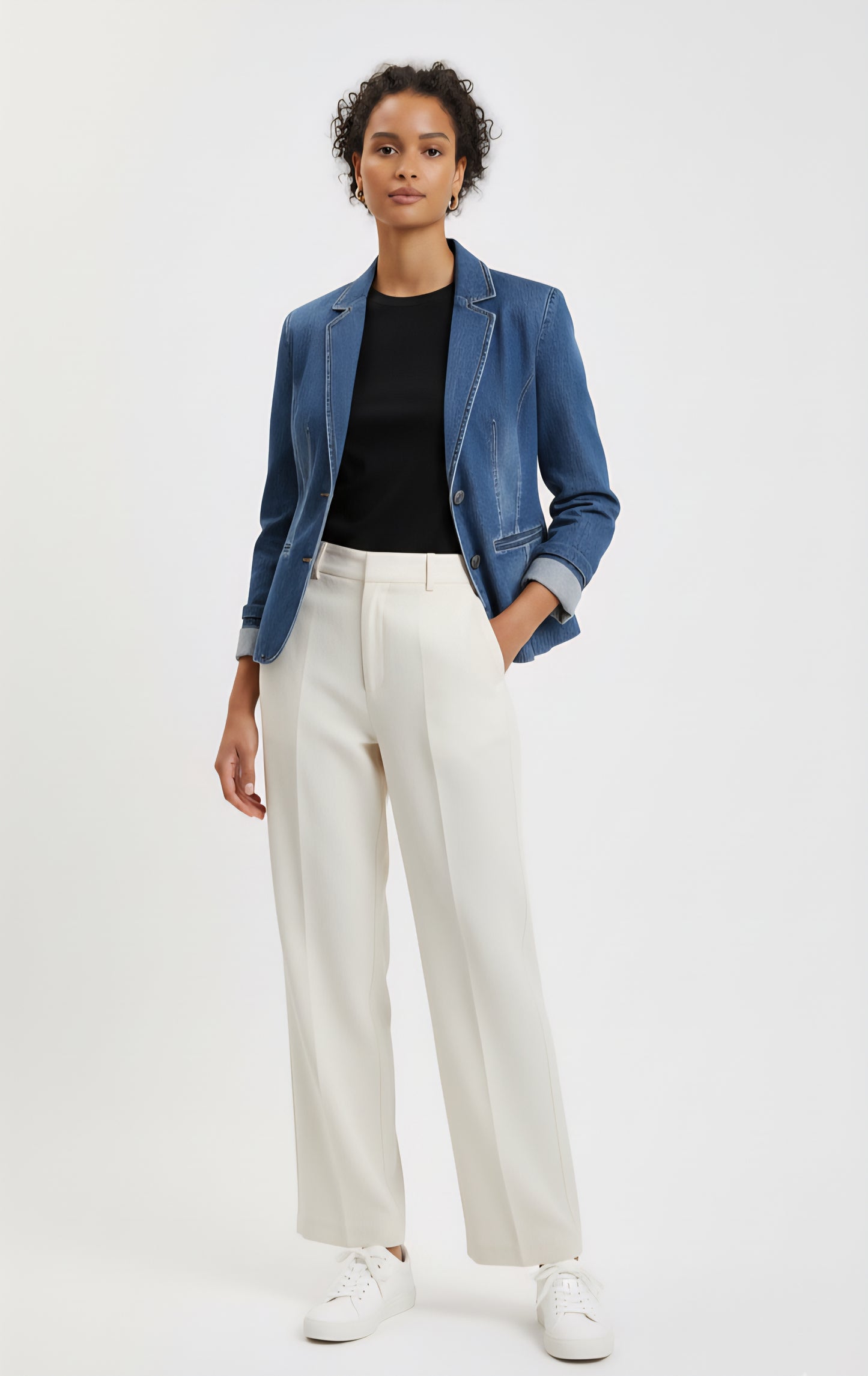 Veste en Jean Cintrée -