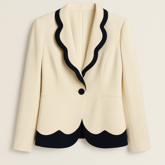 Veste Bicolore à Bordures Ondulées - Ann Délire Paris (Seconde Main)