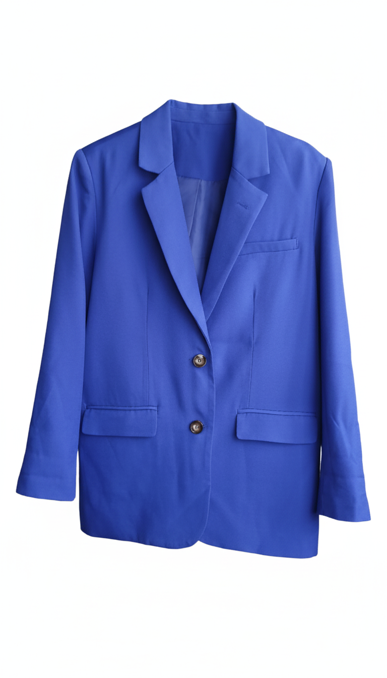 Veste Blazer Oversize Bleu Électrique - K-Nad Paris