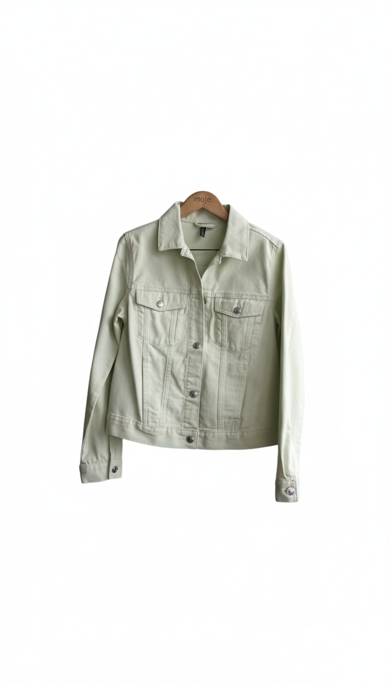 Veste en Jean Vert Amande